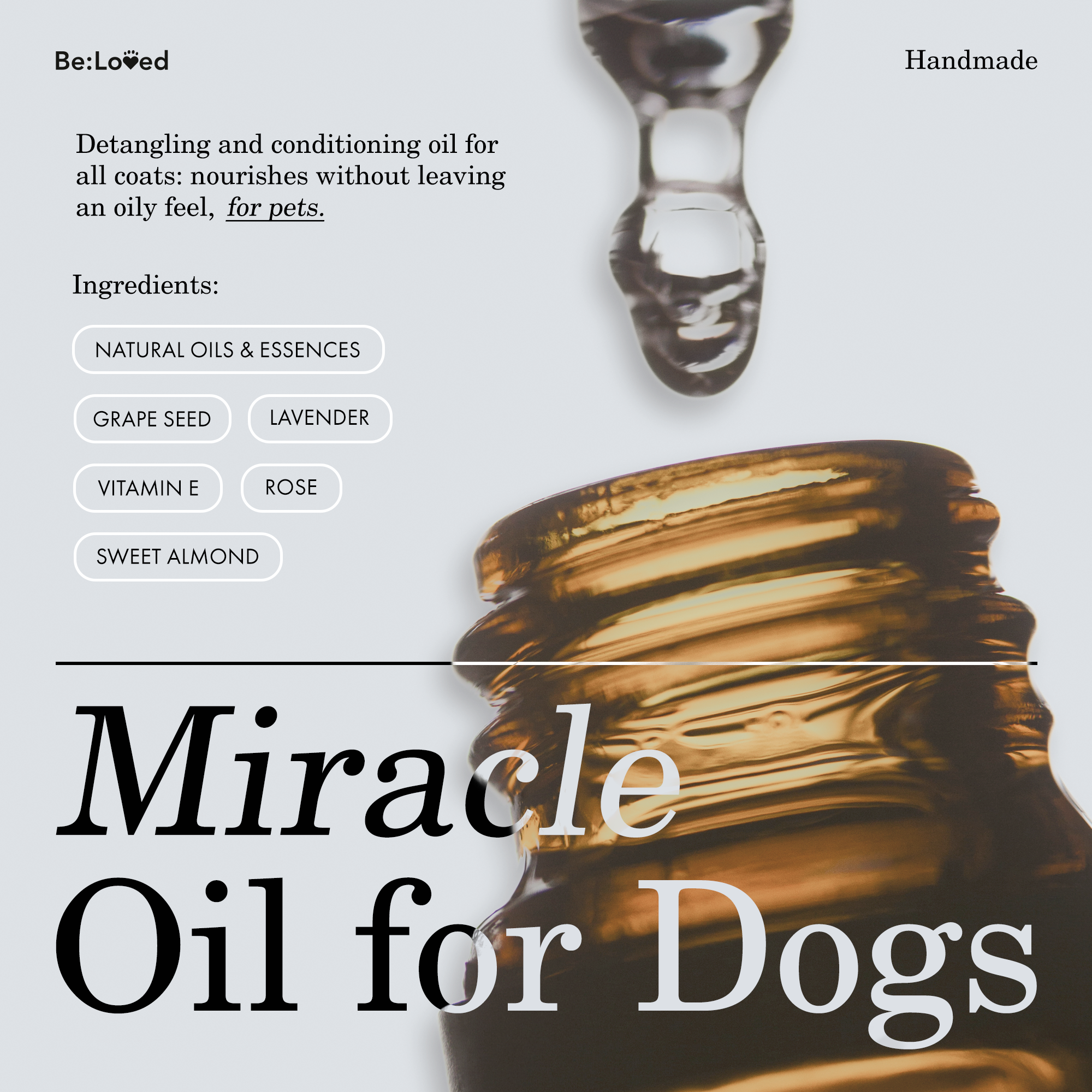 Be:Silky – Detangling, Fragrance And Massage Oil for Your Dog's Healthy Coat And Skin