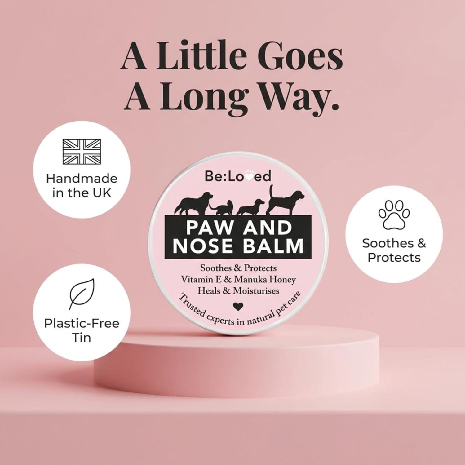 Be:Soft – Natural Dog Nose Balm & Dog Paw Balm - Moisturising & Soothing for cracked paws and noses