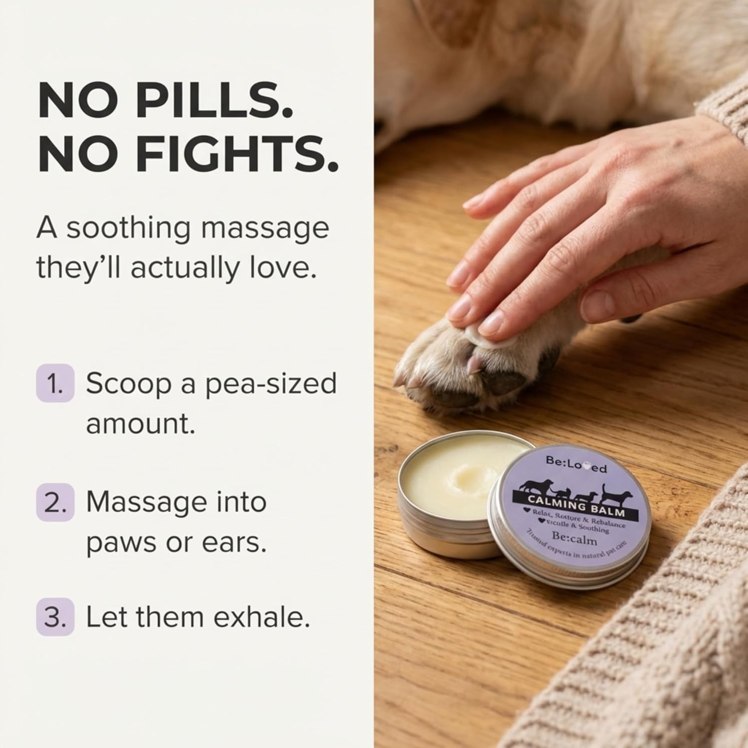 Be:Calm — Natural Calming Balm, Stress Support & Anxiety Relief for Dogs & Cats