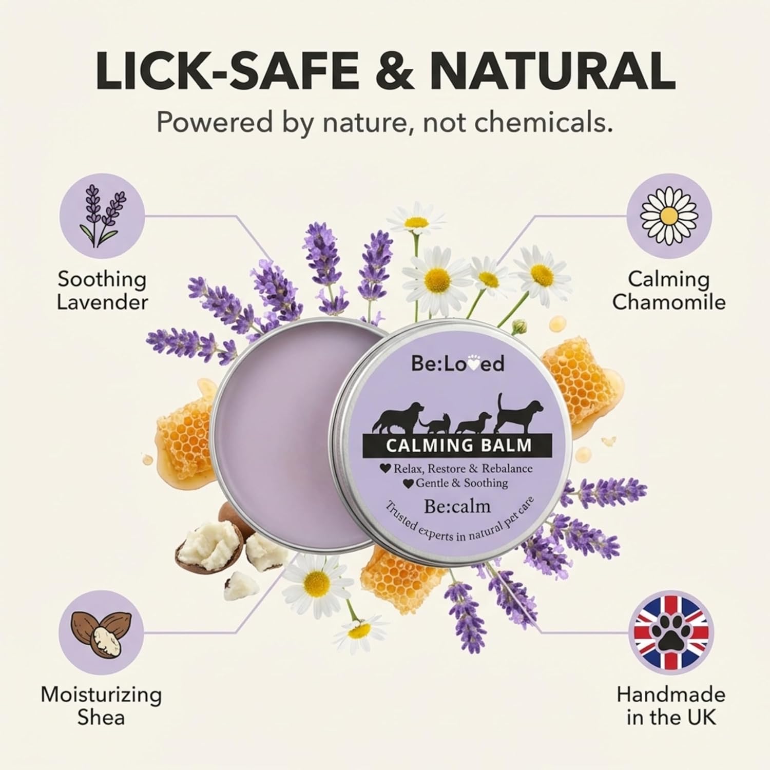 Be:Calm — Natural Calming Balm, Stress Support & Anxiety Relief for Dogs & Cats