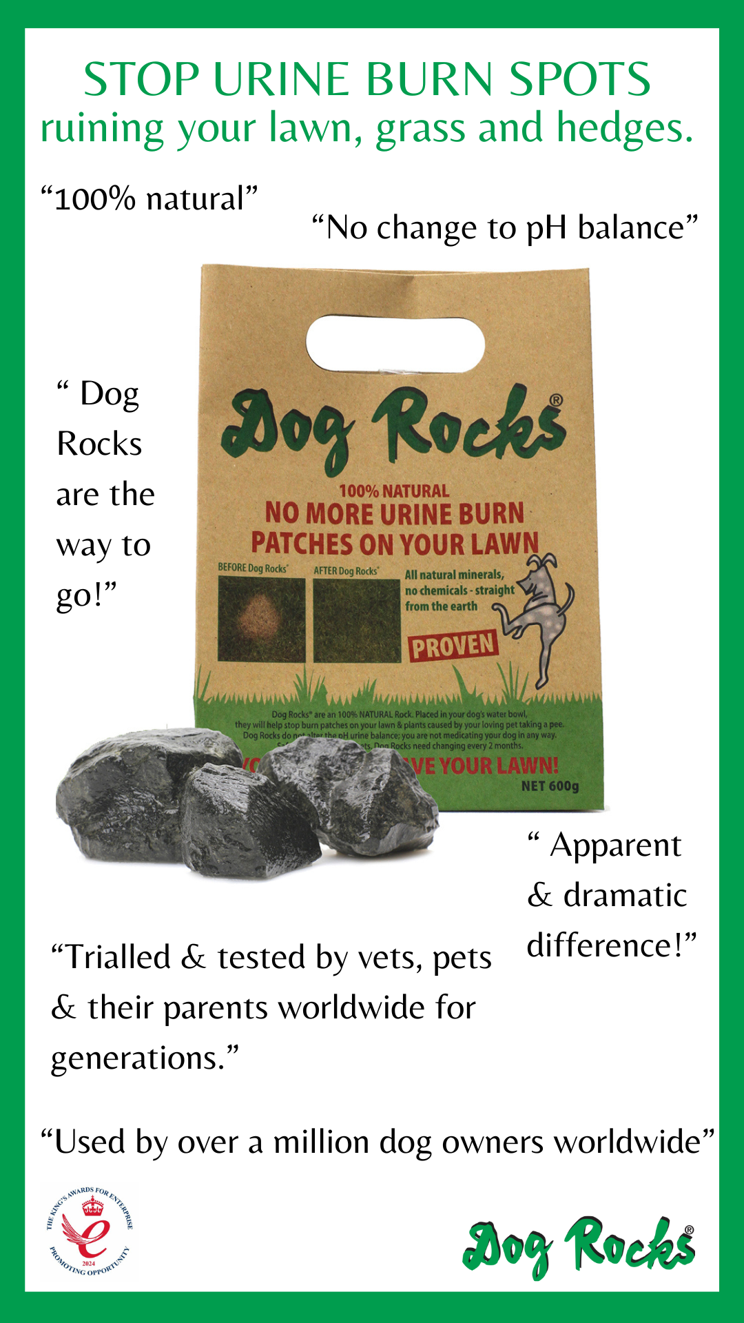 Dog Rocks - 6 months supply of Dog Rocks - 1.2lb of Dog Rocks