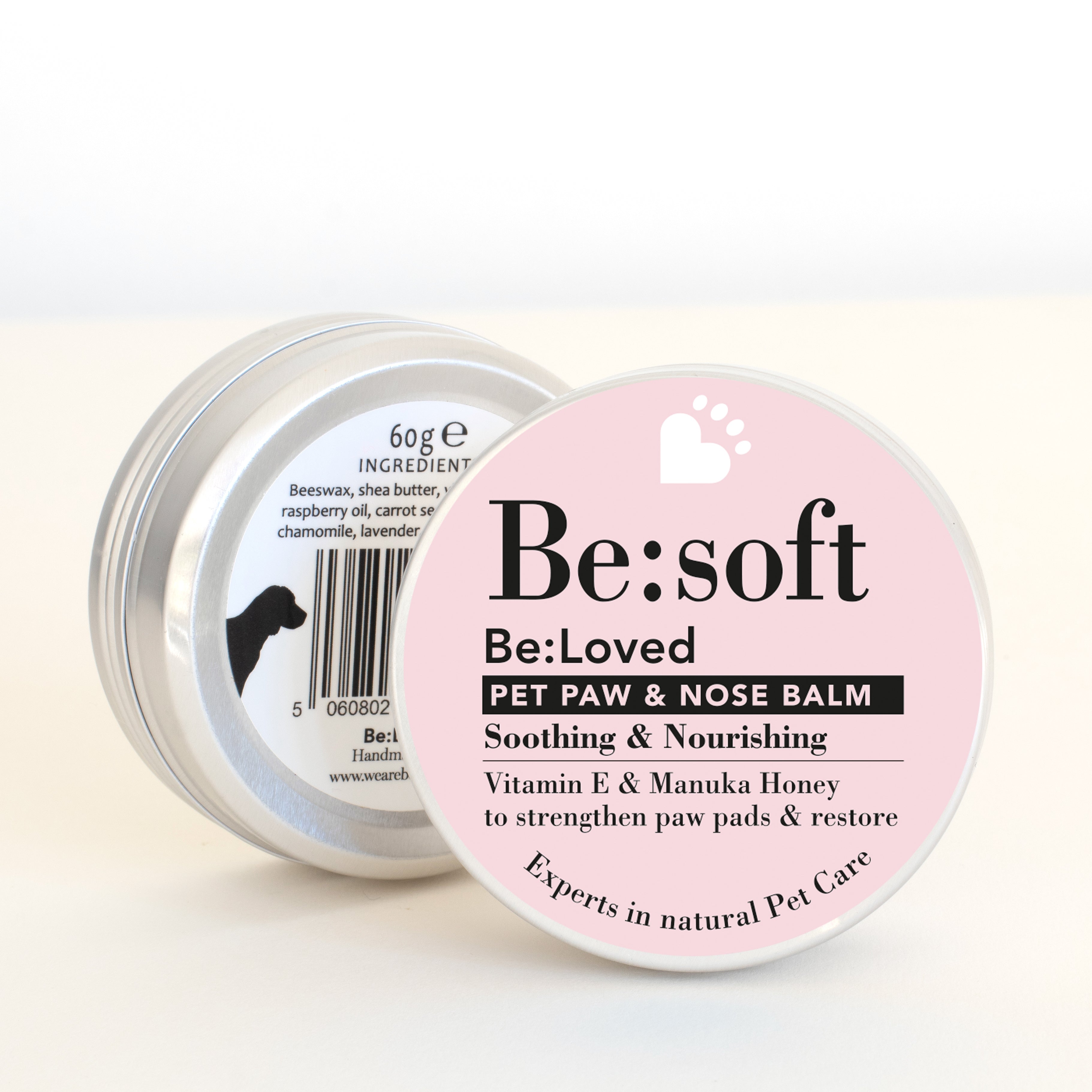 Be:Soft – Natural Dog Nose Balm & Dog Paw Balm - Moisturising & Soothing