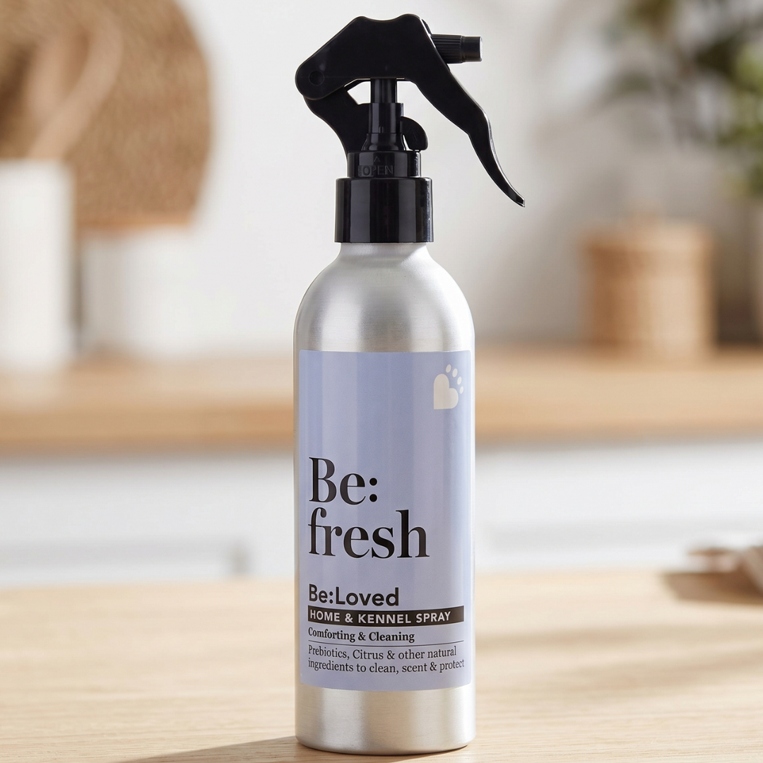 Be:Fresh Dog Kennel & Bedding Spray – Natural & Prebiotic
