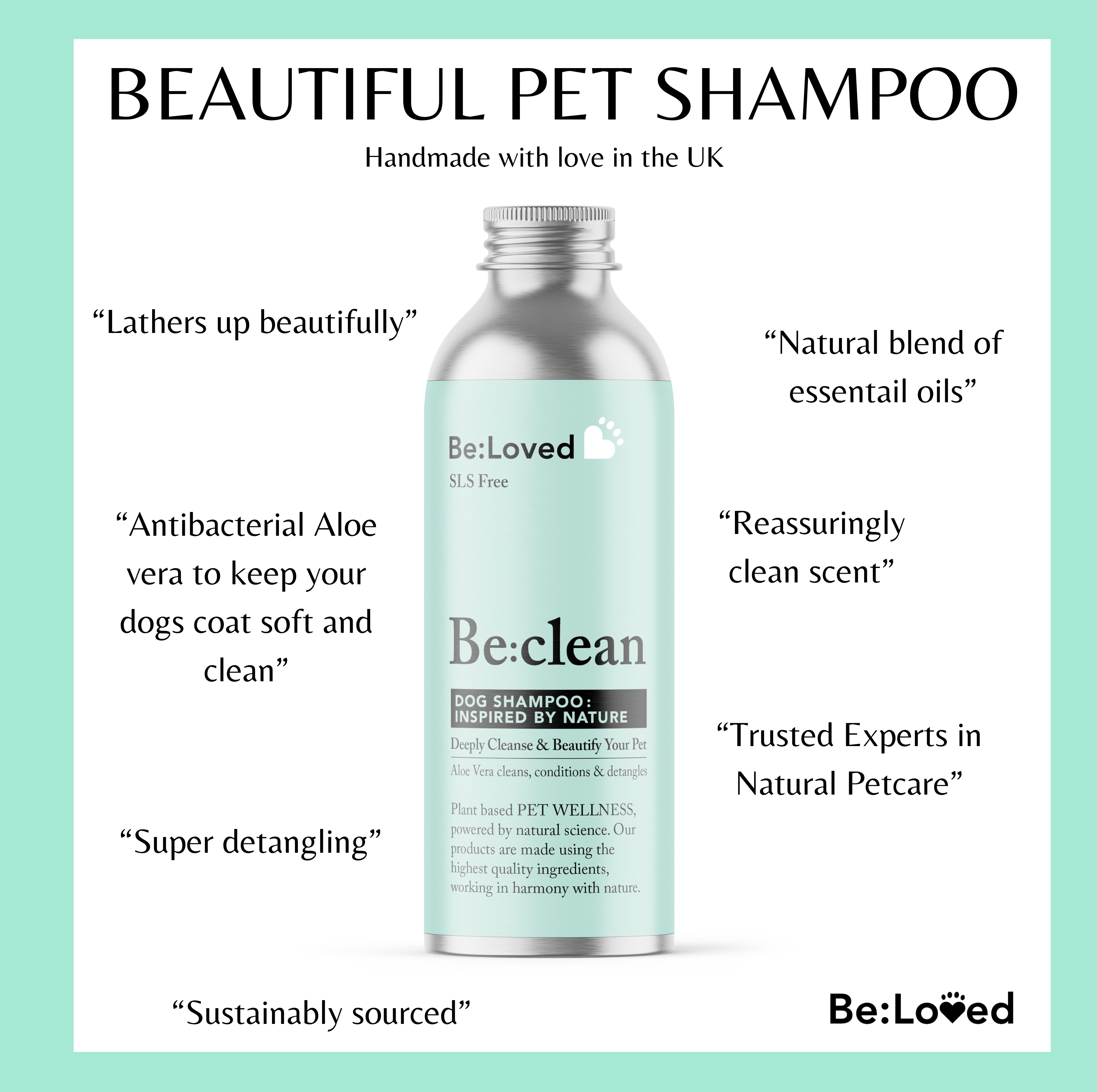 Be:Clean Dog Shampoo - Deeply Cleanse & Beautify Your Pet