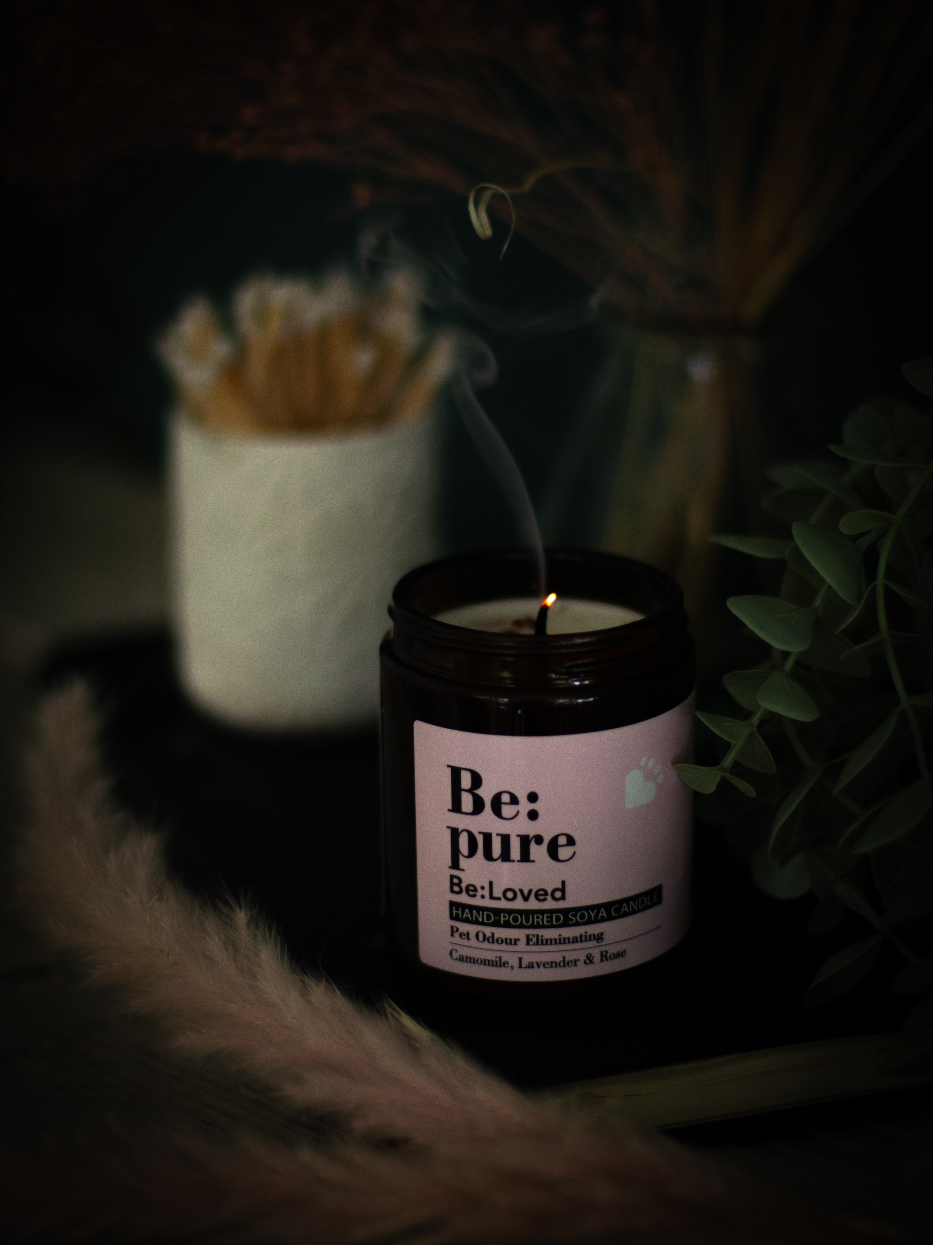 Be:Pure candle with a wave of smoke above it after just being blown out