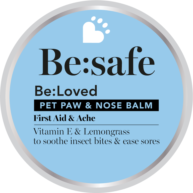 Be:safe pet paw and nose balm packaging